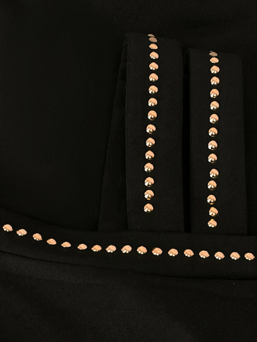 Ladies Elegant Letter Print Cold Shoulder Long Sleeve Top