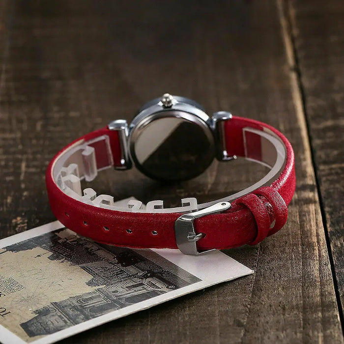 Women Round Analog Clock Ladies Fashion Wrist Watches