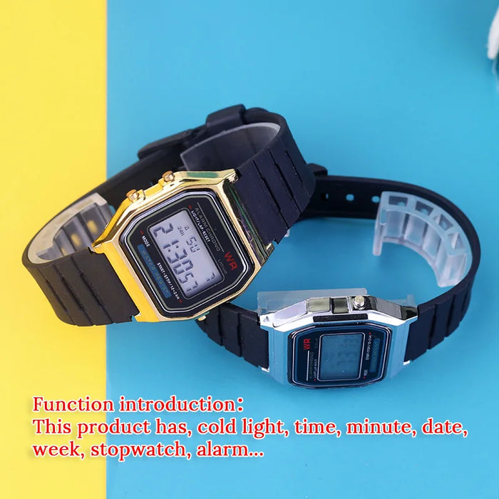 New Electronic Watches For Women Men Rose Gold Rubber Strap