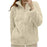 Women Casual Zip Up Fleece Jacket Solid Color Long Plush