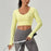 Womens Yoga Wear Tight Long Sleeved Shirt With Chest Pads
