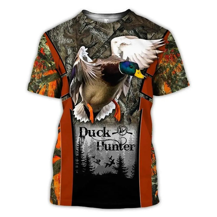 New Camouflage Hunting Wild Duck Animal 3D Print T Shirt