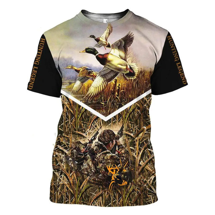 New Camouflage Hunting Wild Duck Animal 3D Print T Shirt