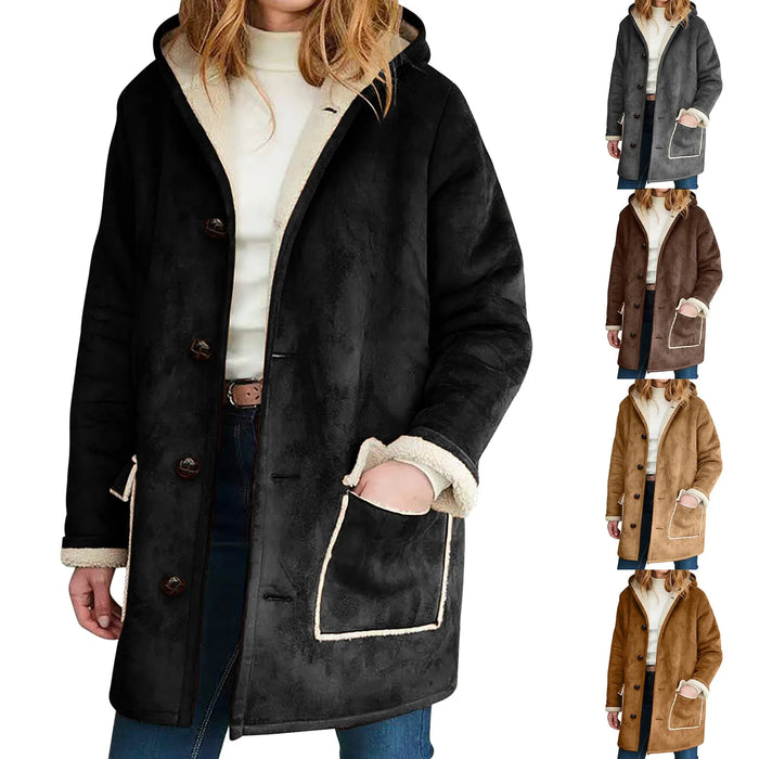 Winter Suede Leather Jackets For Women Streetwear Ladies