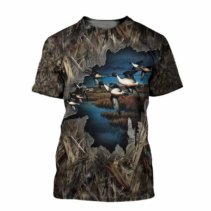 New Camouflage Hunting Wild Duck Animal 3D Print T Shirt