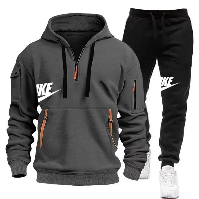 2025 New Mens Autumn And Winter Suit Zipper Hoodie Trousers