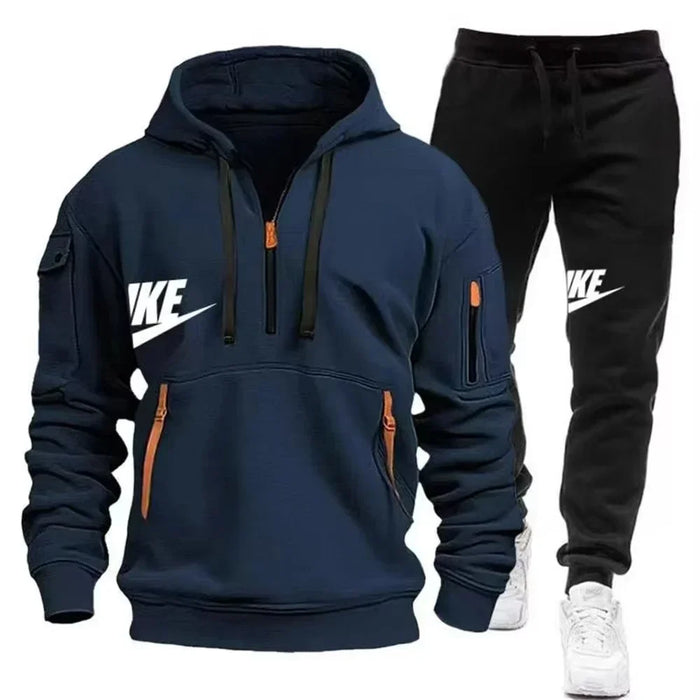 2025 New Mens Autumn And Winter Suit Zipper Hoodie Trousers