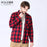 American Size Mens Shirt Long Sleeve Plaid Spring