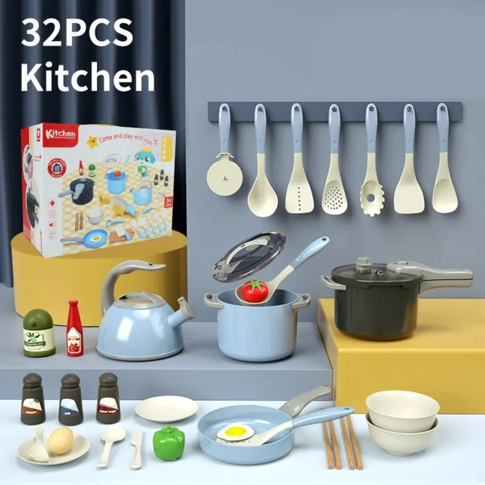 Kids Play Kitchen Set Pretend Play Cooking Toys Set Kitchen