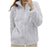 Women Casual Zip Up Fleece Jacket Solid Color Long Plush