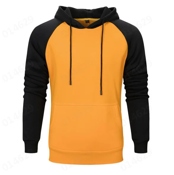 Hooded Sweatshirt For Men Color Block Casual Hoodie Basic