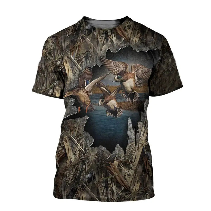 New Camouflage Hunting Wild Duck Animal 3D Print T Shirt