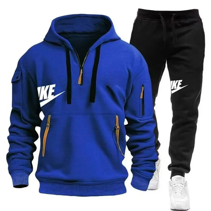 2025 New Mens Autumn And Winter Suit Zipper Hoodie Trousers