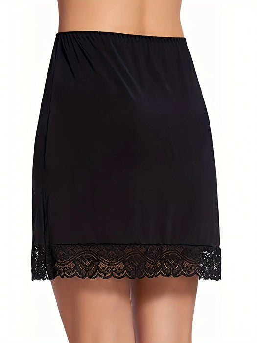 Ladies Lace Mid Skirt Inner Lining Skirt With Anti Glare