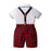 Kid Boys Christmas Shirt Clothing Suit Summer Red Plaid
