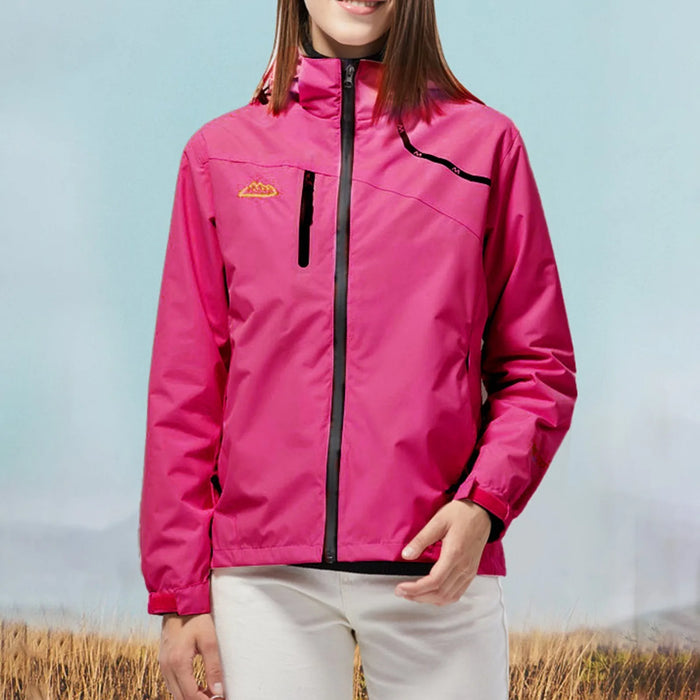 Womens Outdoor Detachable Windbreaker Jacket Single Layer