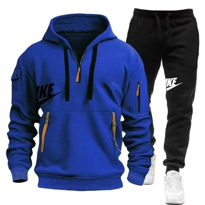 2025 New Mens Autumn And Winter Suit Zipper Hoodie Trousers