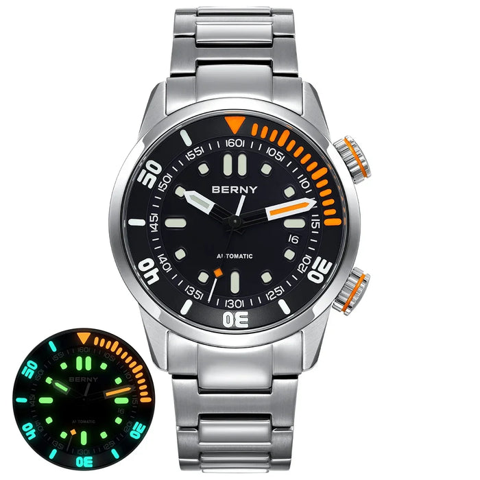 Berny Automatic Dive Watch For Men Super Luminous Original