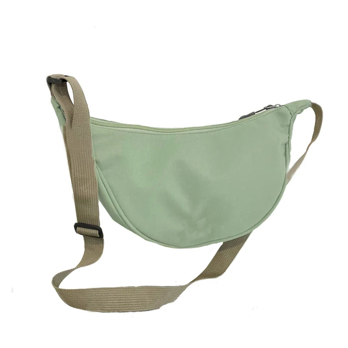 Womens Bag A Round Shaped Nylon Bag With A Cross Body Strap