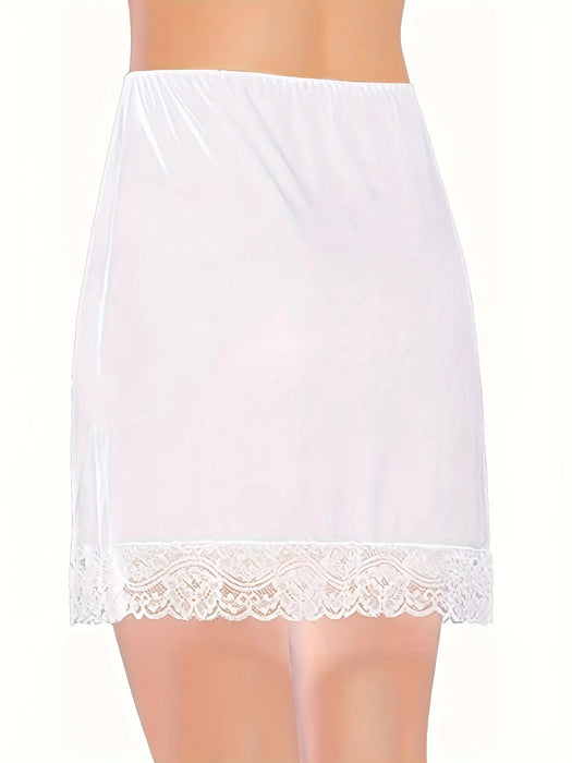 Ladies Lace Mid Skirt Inner Lining Skirt With Anti Glare