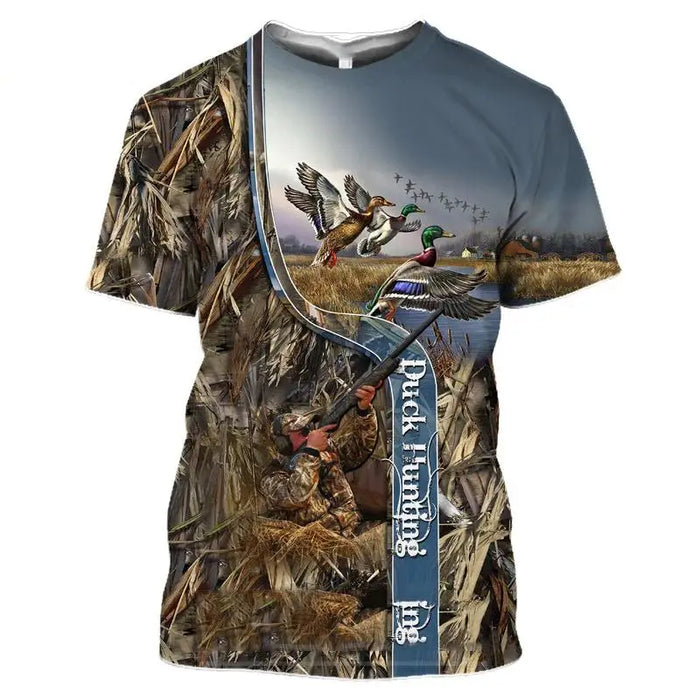 New Camouflage Hunting Wild Duck Animal 3D Print T Shirt