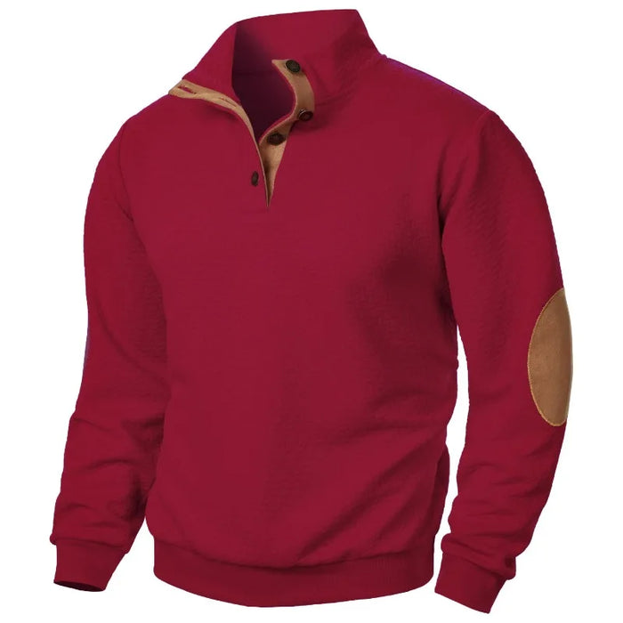 New Mens Heavyweight Sweatshirt Casual Long Sleeve Stand