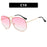 Black Pilot Sunglasses Women Men Silver Mirror Oversized