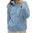 Women Casual Zip Up Fleece Jacket Solid Color Long Plush
