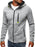 Mens Hoodie With Side Zipper Pockets Thin Wool Solid Color