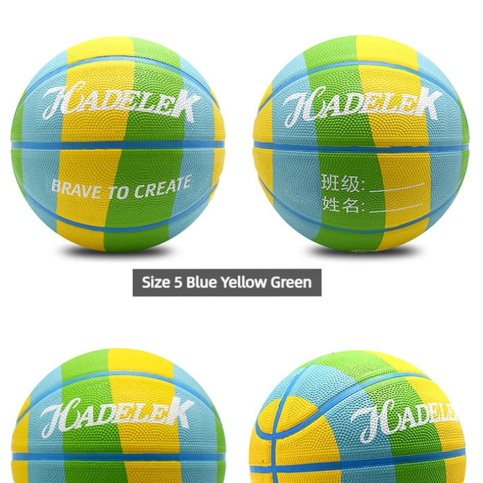 Kid Rubber Basketball Size 5 Primary School Outdoor