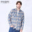 American Size Mens Shirt Long Sleeve Plaid Spring