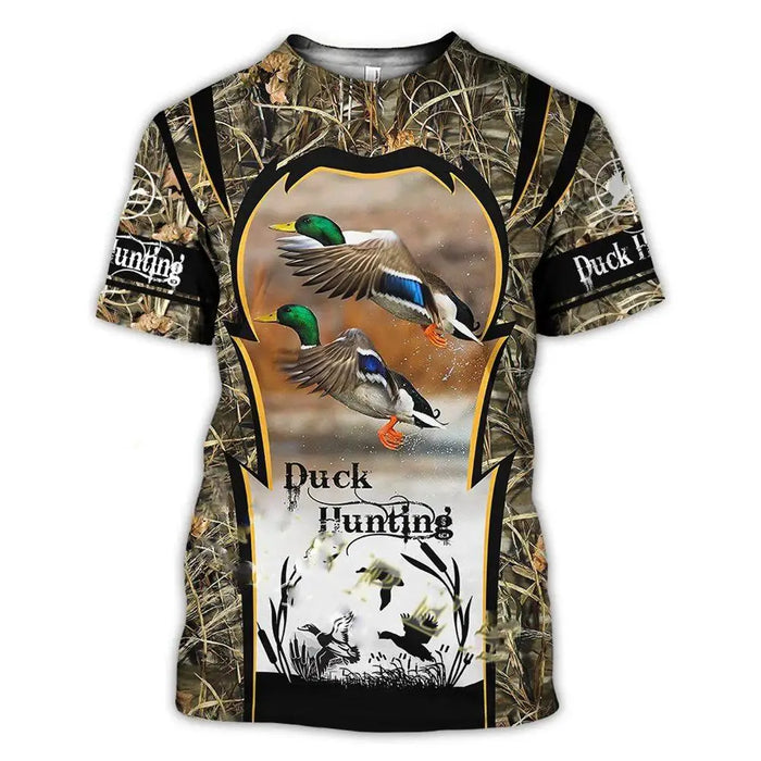 New Camouflage Hunting Wild Duck Animal 3D Print T Shirt