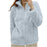 Women Casual Zip Up Fleece Jacket Solid Color Long Plush