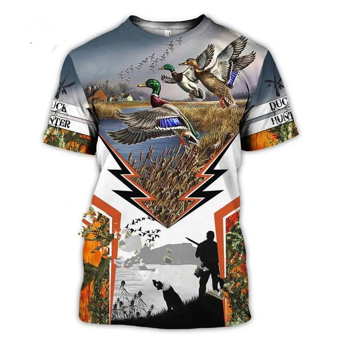 New Camouflage Hunting Wild Duck Animal 3D Print T Shirt