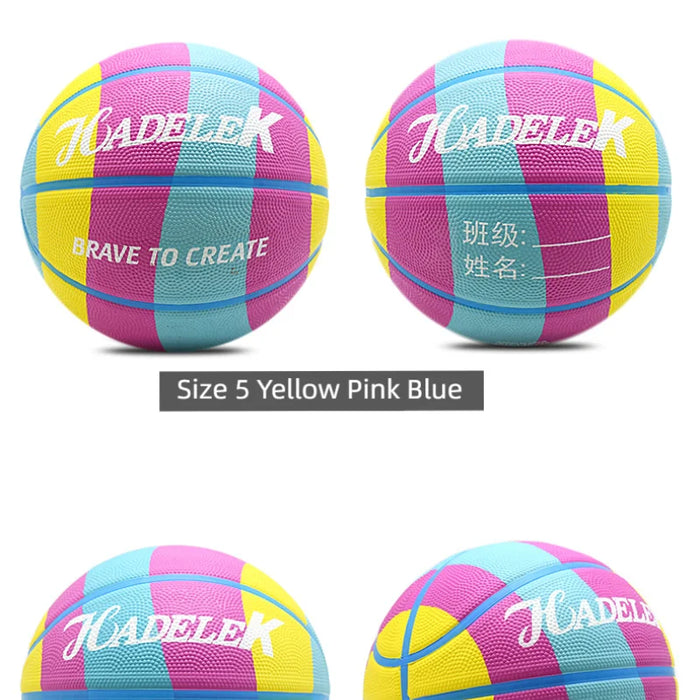 Kid Rubber Basketball Size 5 Primary School Outdoor