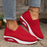 2025 Womens Shoes Slip On Sneakers Platform Solid Color