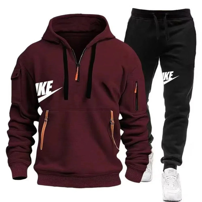 2025 New Mens Autumn And Winter Suit Zipper Hoodie Trousers