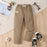 Kids Casual Corduroy Pants Label Patched Elastic Waist