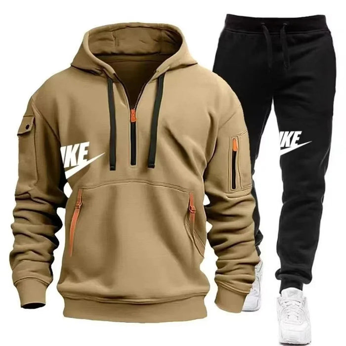 2025 New Mens Autumn And Winter Suit Zipper Hoodie Trousers