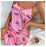 Women Nightwear Home Clothes Sexy Black Floral Printing