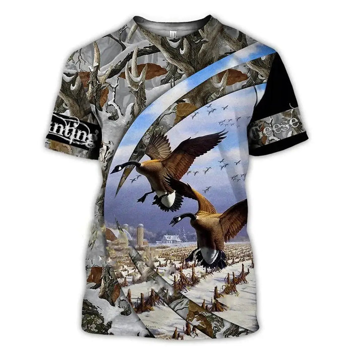 New Camouflage Hunting Wild Duck Animal 3D Print T Shirt