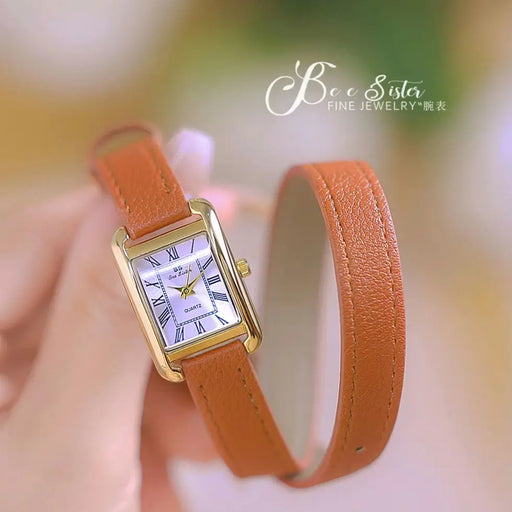 Womens Watch Elegant Retro Small Square Watch High Quality