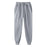 Plain Fleece Sweatpants Men Sportswear Black Jogging Pants