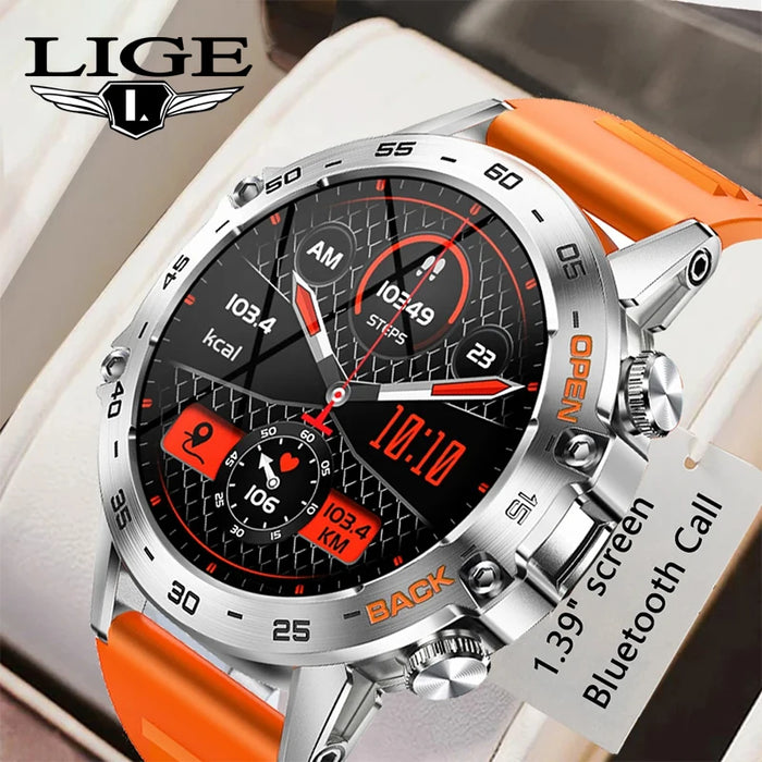 Lige New1 39 Bluetooth Call Smart Watch Men Outdoor Sport
