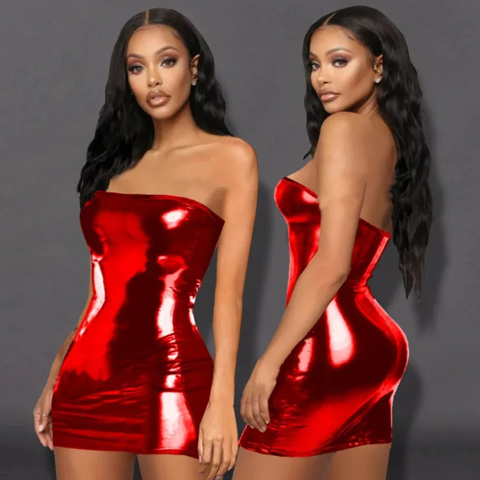 Ladies Sexy Lingerie Pvc Leather Sexy Dress Seduction Free