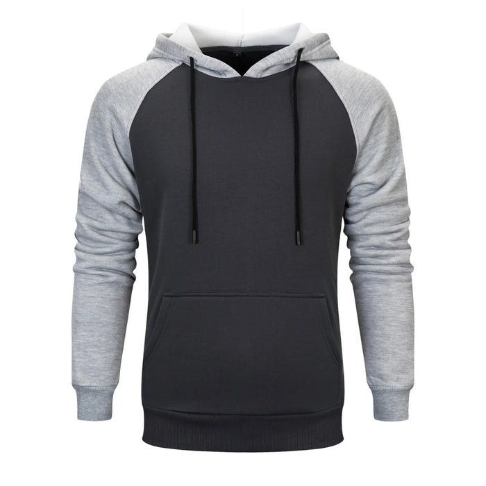 Hooded Sweatshirt For Men Color Block Casual Hoodie Basic