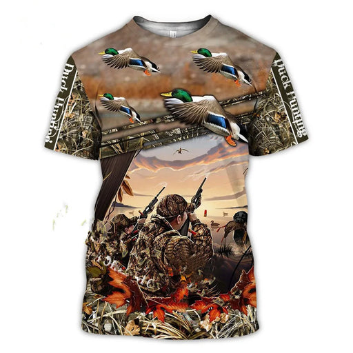 New Camouflage Hunting Wild Duck Animal 3D Print T Shirt