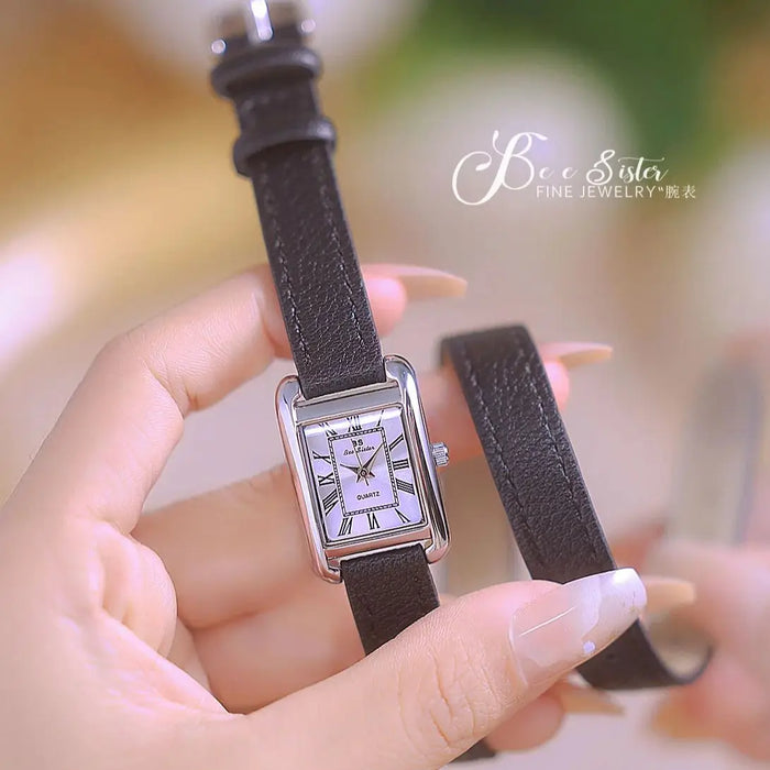 Womens Watch Elegant Retro Small Square Watch High Quality