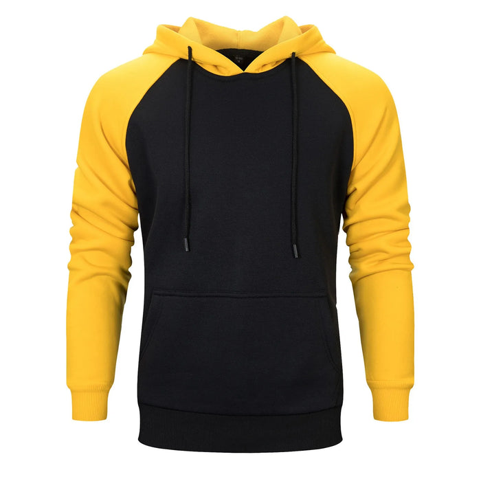 Hooded Sweatshirt For Men Color Block Casual Hoodie Basic