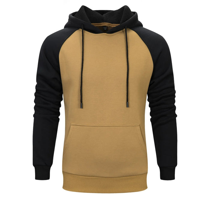 Hooded Sweatshirt For Men Color Block Casual Hoodie Basic